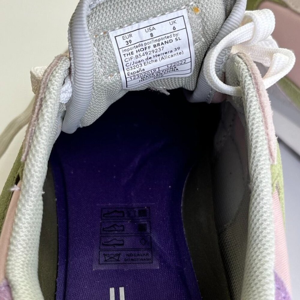 Trendy Women's Sneakers with Pink, Green, and Gray Accents - Picture 14 of 16
